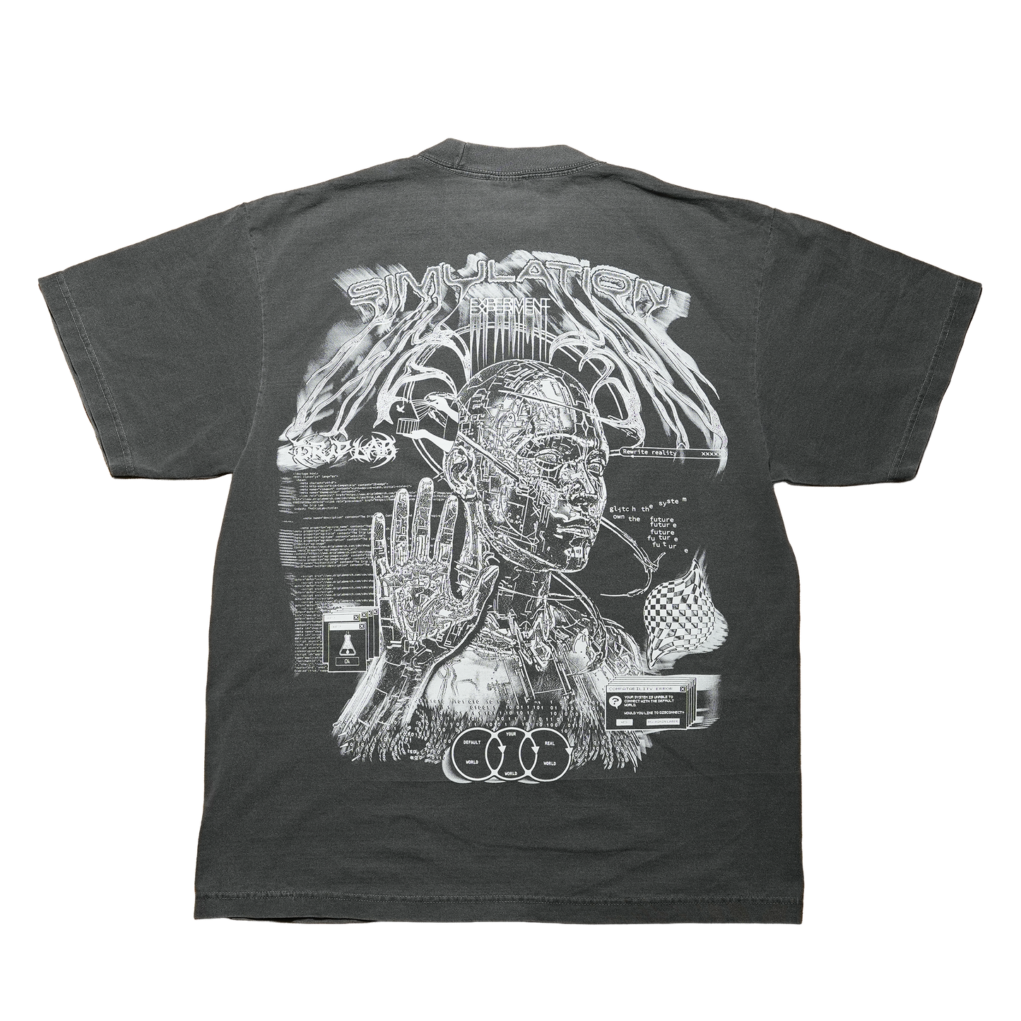 Glitch The System Grey Tee