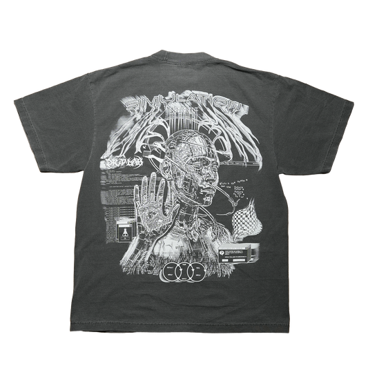 Glitch The System Grey Tee