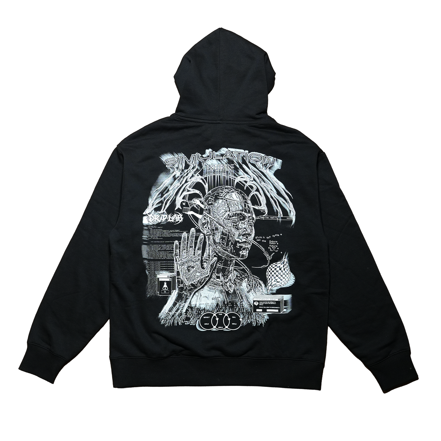 Glitch The System Black Hoodie