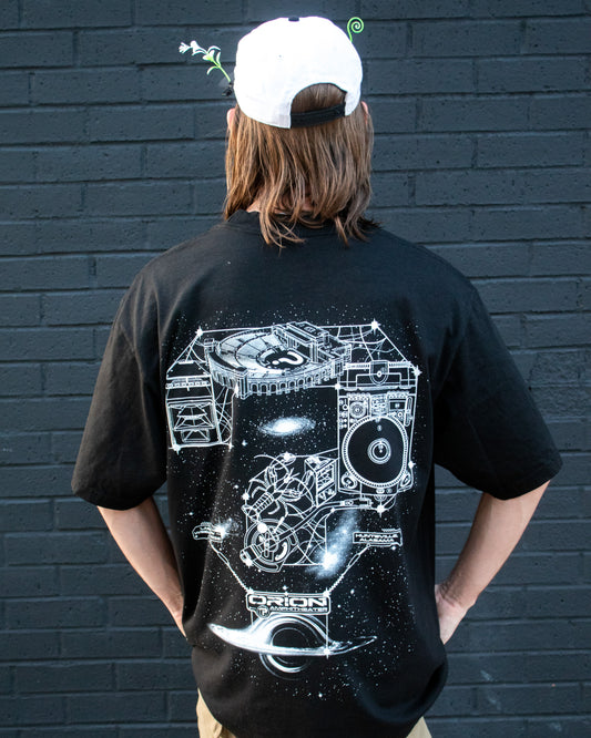 GalacTIP Schematic Black Tee *LAST CHANCE PREORDER*