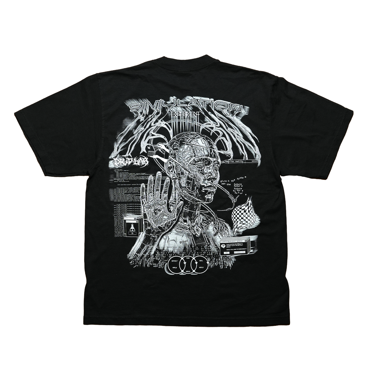 Glitch The Sytem Black Tee – The Drip Lab