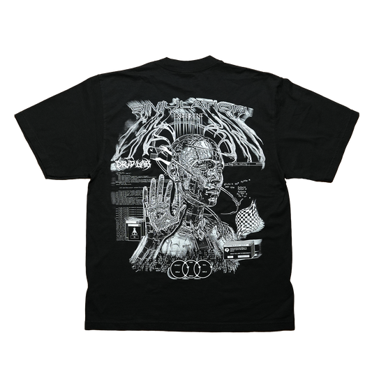 Glitch The Sytem Black Tee