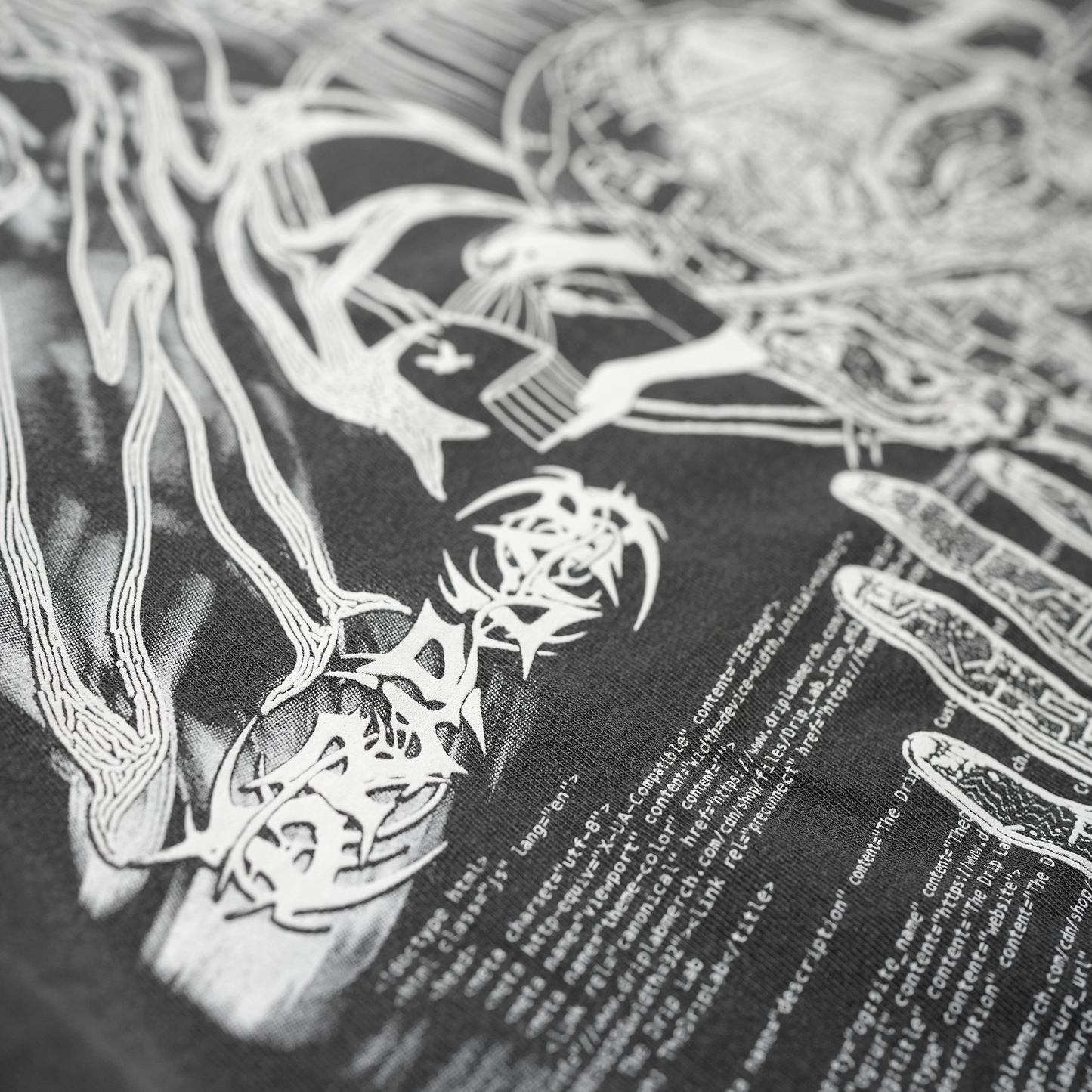 Glitch The System Grey Tee